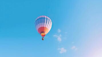 chaud air ballon dans le ciel. génératif ai photo