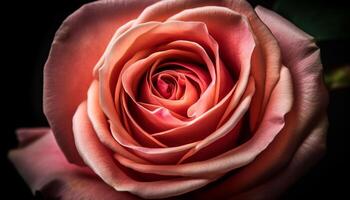 vibrant rose fleurir, symbole de l'amour et romance généré par ai photo