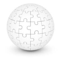 sphère puzzle 3d rendre photo