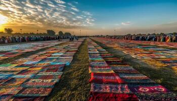 vibrant des cultures décorer la nature rural scène beauté généré par ai photo