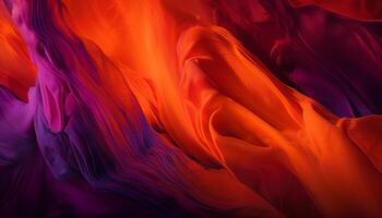 vibrant couleur, brûlant flammes, abstrait mouvement couler généré par ai photo