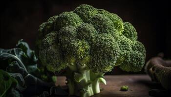 en bonne santé chou frisé et brocoli salade, Frais et biologique généré par ai photo