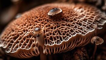 fragile champignon colonie prospère dans sous-marin récif généré par ai photo