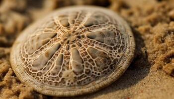 tropical coquille formes dans étourdissant sous-marin Contexte généré par ai photo