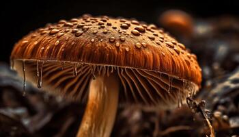 toxique mouche agaric, beauté dans danger généré par ai photo