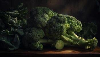 Frais biologique des légumes en bonne santé en mangeant fabriqué facile généré par ai photo