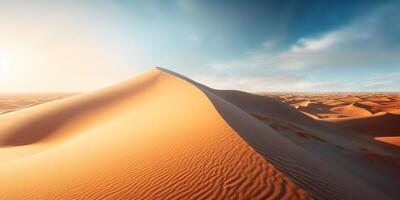 ai généré. ai génératif. le sable dune magnifique Landscae Extérieur la nature aventure. graphique art photo