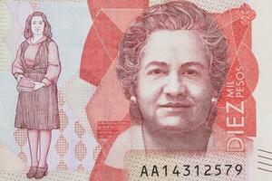 anthropologiste Virginie gutierrez sur le Dix mille colombien pesos facture photo