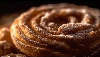 fraîchement cuit caramel Pomme Pâtisserie, une gourmet indulgence généré par ai photo