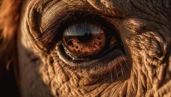 cheval nez et œil dans portrait généré par ai photo