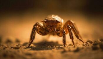 petit arthropodes dans la nature fourmis, guêpes, les araignées généré par ai photo