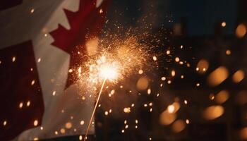 embrasé flamme s'enflamme fête, vibrant couleurs exploser généré par ai photo