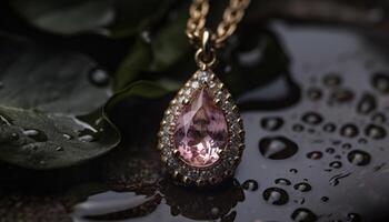 brillant gemme Collier reflète élégance et charme généré par ai photo