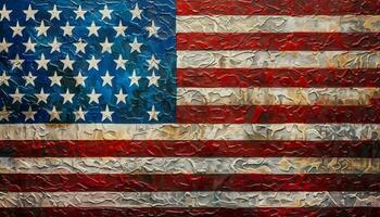 patriotique américain drapeau symbolise liberté et unité généré par ai photo