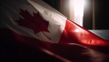 patriotique drapeaux vague dans fête de nationale fierté généré par ai photo