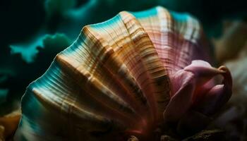 coloré coquillage collection vitrines beauté dans la nature généré par ai photo