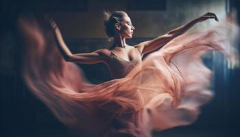 un magnifique ballet Danseur dégage élégance et la grâce généré par ai photo