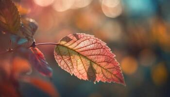 vibrant l'automne feuilles chute, la nature coloré changement généré par ai photo