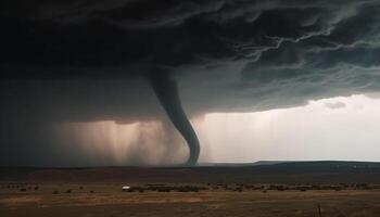 électricité crépitements par de mauvais augure orage nuage ciel généré par ai photo