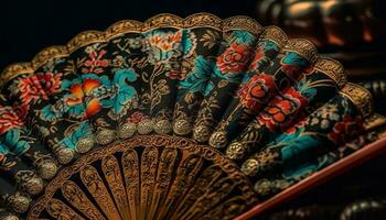 antique kilim tapisserie vitrines vibrant est asiatique et turc des cultures généré par ai photo