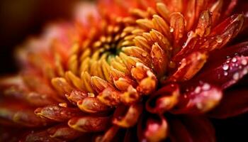 vibrant gerbera Marguerite bouquet, humide avec rosée, dans premier plan généré par ai photo