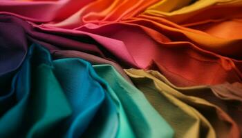 vibrant coloré textile collection, une Créatif et élégant mode déclaration généré par ai photo