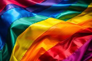 gratuit photo proche en haut lgbt drapeau fabriqué avec génératif ai