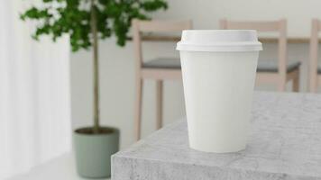 papier café tasses à emporter maquette pour l'image de marque. photo