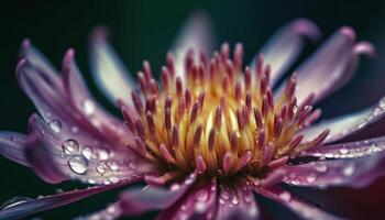 vibrant lotus l'eau lis dans doux concentrer généré par ai photo
