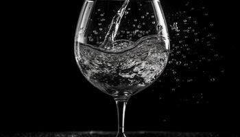 luxe du vin verse de cristal verre vague généré par ai photo