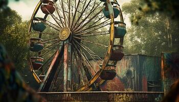 filage roue de joie à abandonné carnaval généré par ai photo