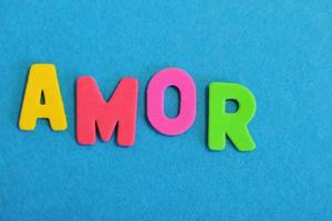 lettrage de mot amour amor photo