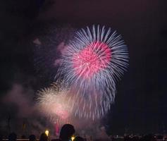festival de feux d'artifice en été à tokyo photo