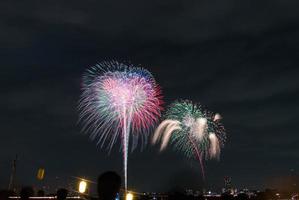 festival de feux d'artifice en été à tokyo photo