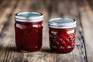 fait maison fraise confiture avec Frais baies . ai généré. photo