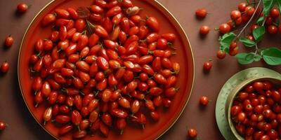 goji baie, la nature superfruit pour santé et beauté, génératif ai photo