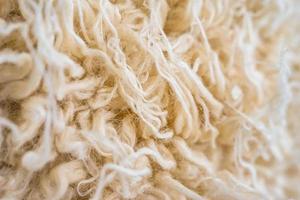 Gros plan de laine tricotée confortable photo macro réaliste