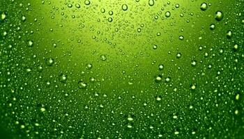 rafraîchissant boisson dans une verre, humide avec goutte de pluie condensation généré par ai photo