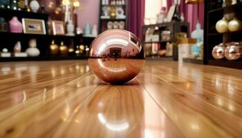 luxe bowling ruelle avec moderne conception et élégant décor généré par ai photo