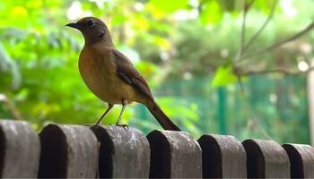 multi coloré oiseau se percher sur bifurquer, repos dans tranquille scène généré par ai photo