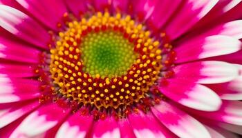 vibrant gerbera Marguerite, une Célibataire fleur dans la nature beauté généré par ai photo