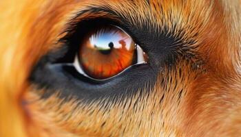 terrier proche en haut portrait vitrines ses magnifique fourrure et perçant yeux généré par ai photo