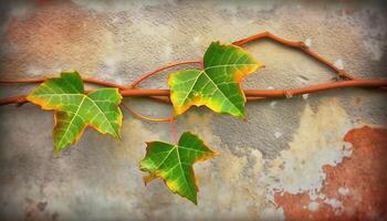 abstrait l'automne arbre bifurquer, multi coloré feuilles, biologique croissance modèle généré par ai photo