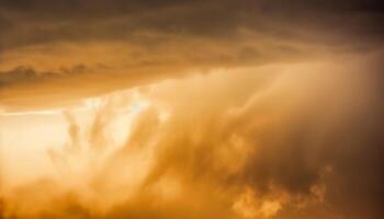 de mauvaise humeur ciel, de mauvais augure des nuages, majestueux beauté dans la nature abstrait modèle généré par ai photo