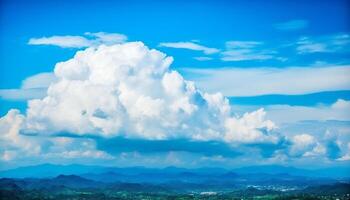 le beauté de la nature est vu dans le bleu ciel généré par ai photo