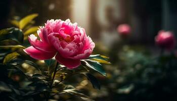 le vibrant pivoine bouquet dégage élégance et romance en plein air généré par ai photo
