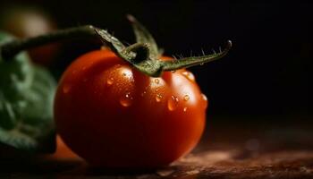 Frais biologique tomate salade, une en bonne santé gourmet repas dans été généré par ai photo
