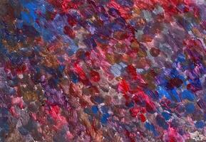 texture de peinture à l'huile acrylique bleu-rouge photo