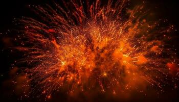 embrasé feu enflammer une vibrant Quatrième fête généré par ai photo