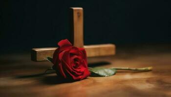 l'amour rustique bouquet fête la nature cadeau de romance généré par ai photo